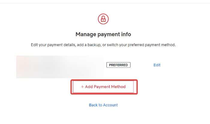 Add new payment method