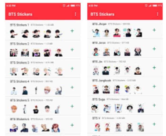 BTS Sticker for WhatsApp