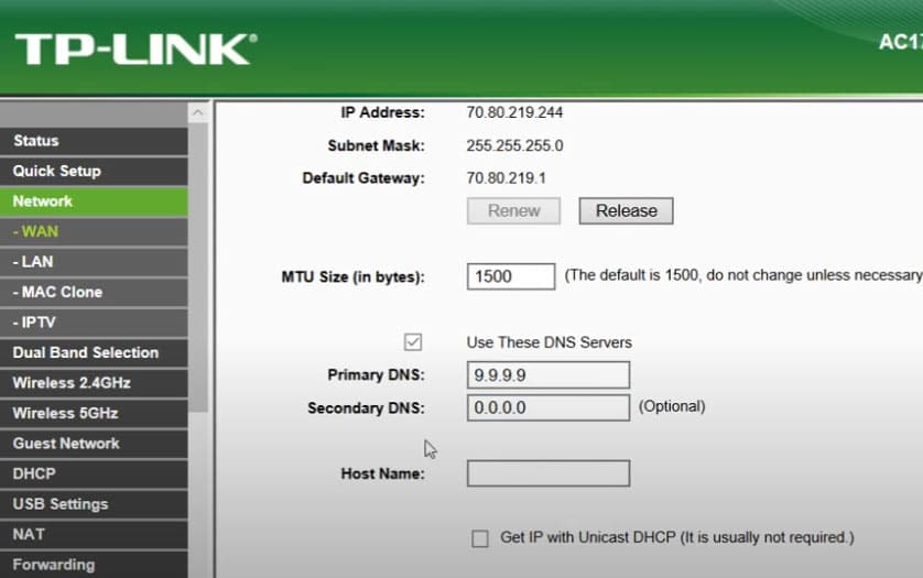 Change DNS on Router