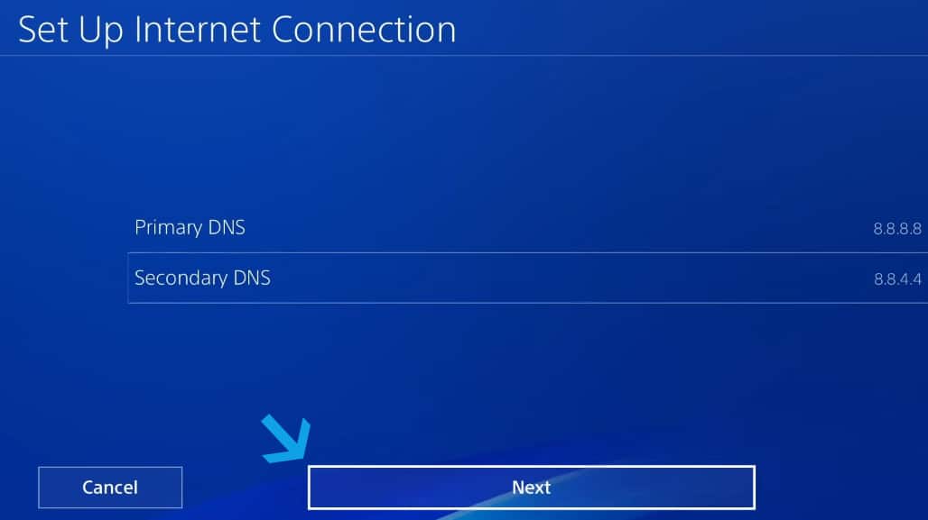 change DNS on PS4