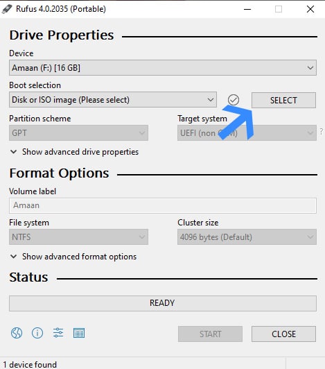 Create bootable media for OS