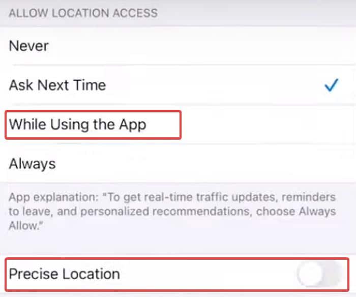 Enable Precision Location