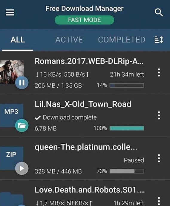 Torrent downloader for Android