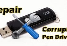 Fix A Corrupted USB Pen Drive