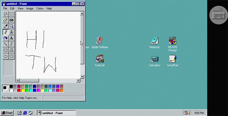 MS Paint Windows 98 Emulator