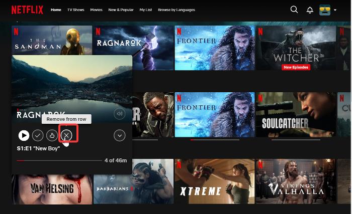 Remove titles from Continue Watching on PC