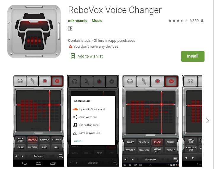 robovox voice changer app