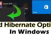 How To Add Hibernate Option In Windows 10