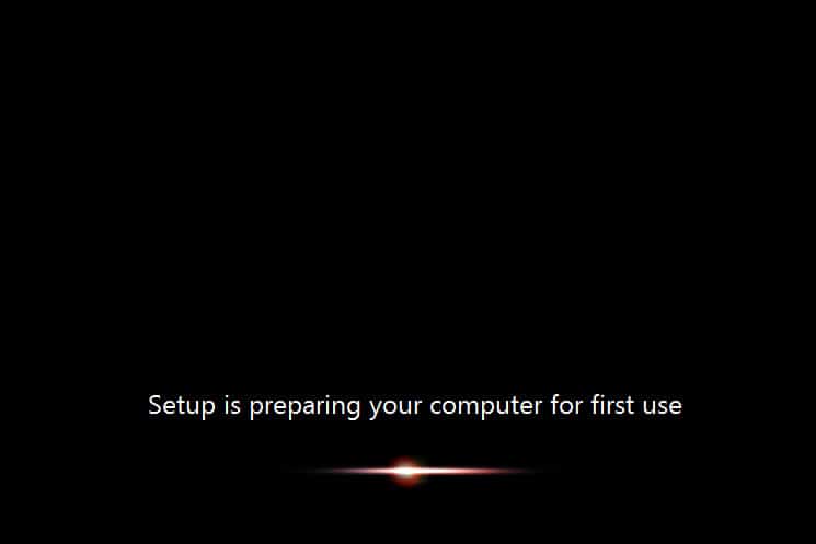 First time setup of Windows 7