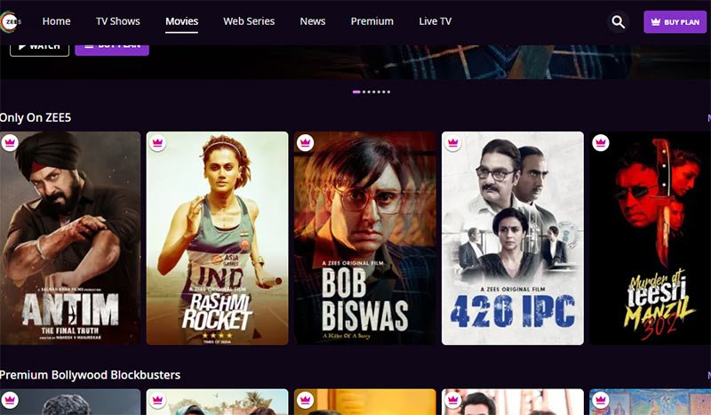 Zee5 - watch hindi movies online