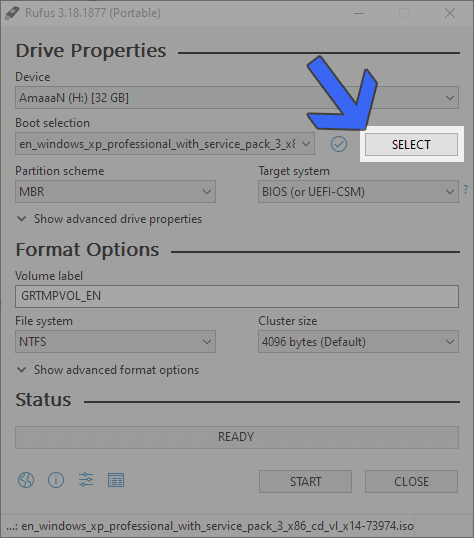 Create Windows XP bootable