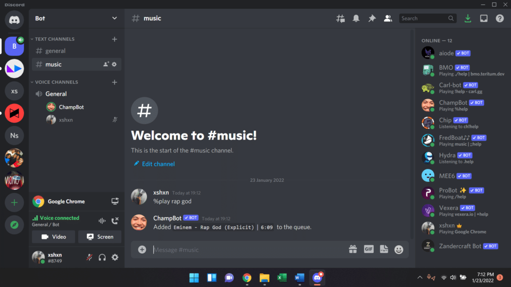 ChampBot Discord music bot