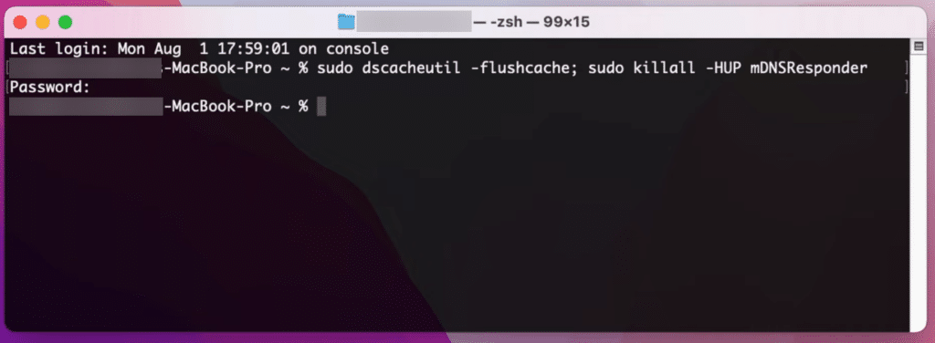 Flush DNS on mac Sonoma