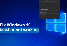 How to fix Windows 10 taskbar not working?