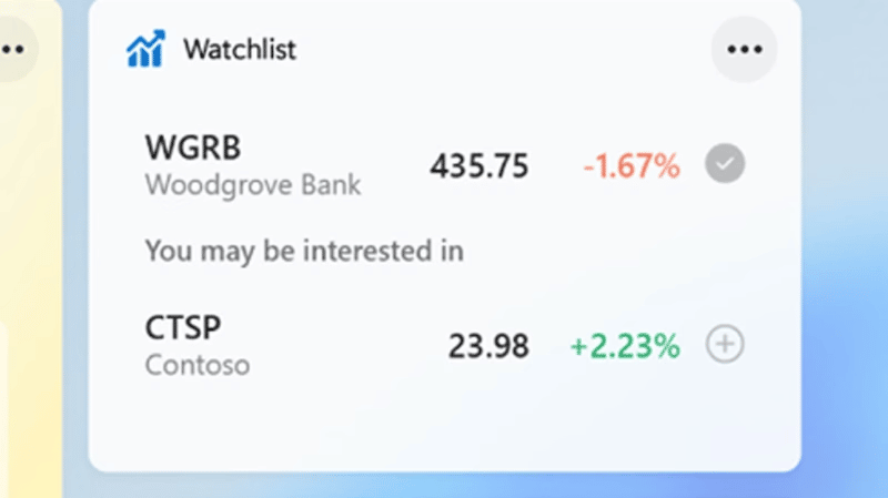 Watchlist Widget